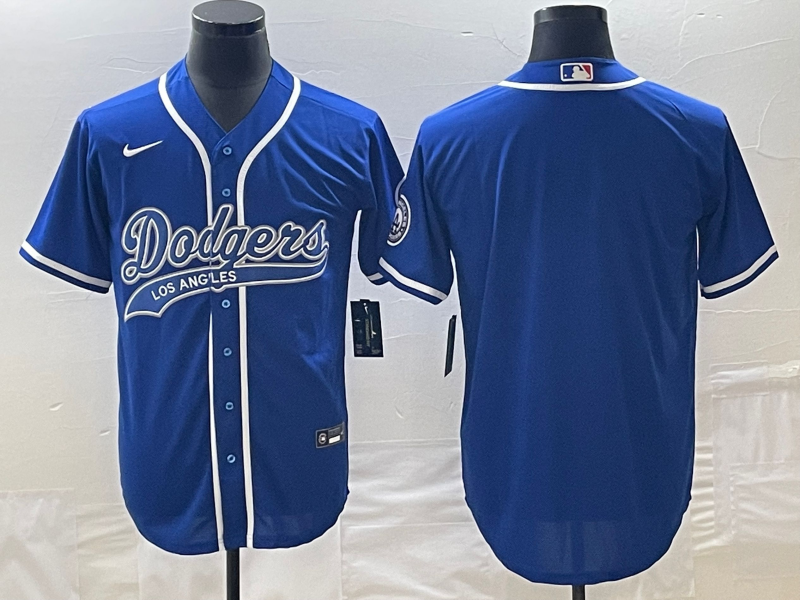 Men's Los Angeles Dodgers Royal Blank Jerseys Joint Edition