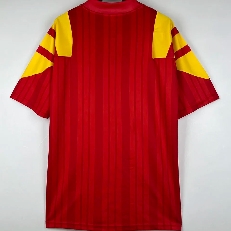1992/94 Spain Home Red Retro Soccer Jersey Back