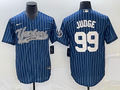 Men's New York Yankees Aaron Judge #99 Blue Player Jerseys Joint Edition