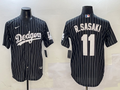 Men's Los Angeles Dodgers Roki Sasaki #11 Black Alternate Limited Player Jerseys