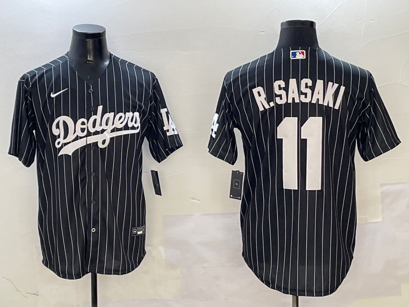 Men's Los Angeles Dodgers Roki Sasaki #11 Black Alternate Limited Player Jerseys