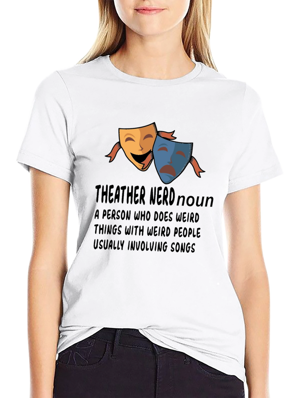 Theater Nerd Graphic Tee - Black Cotton T-Shirt