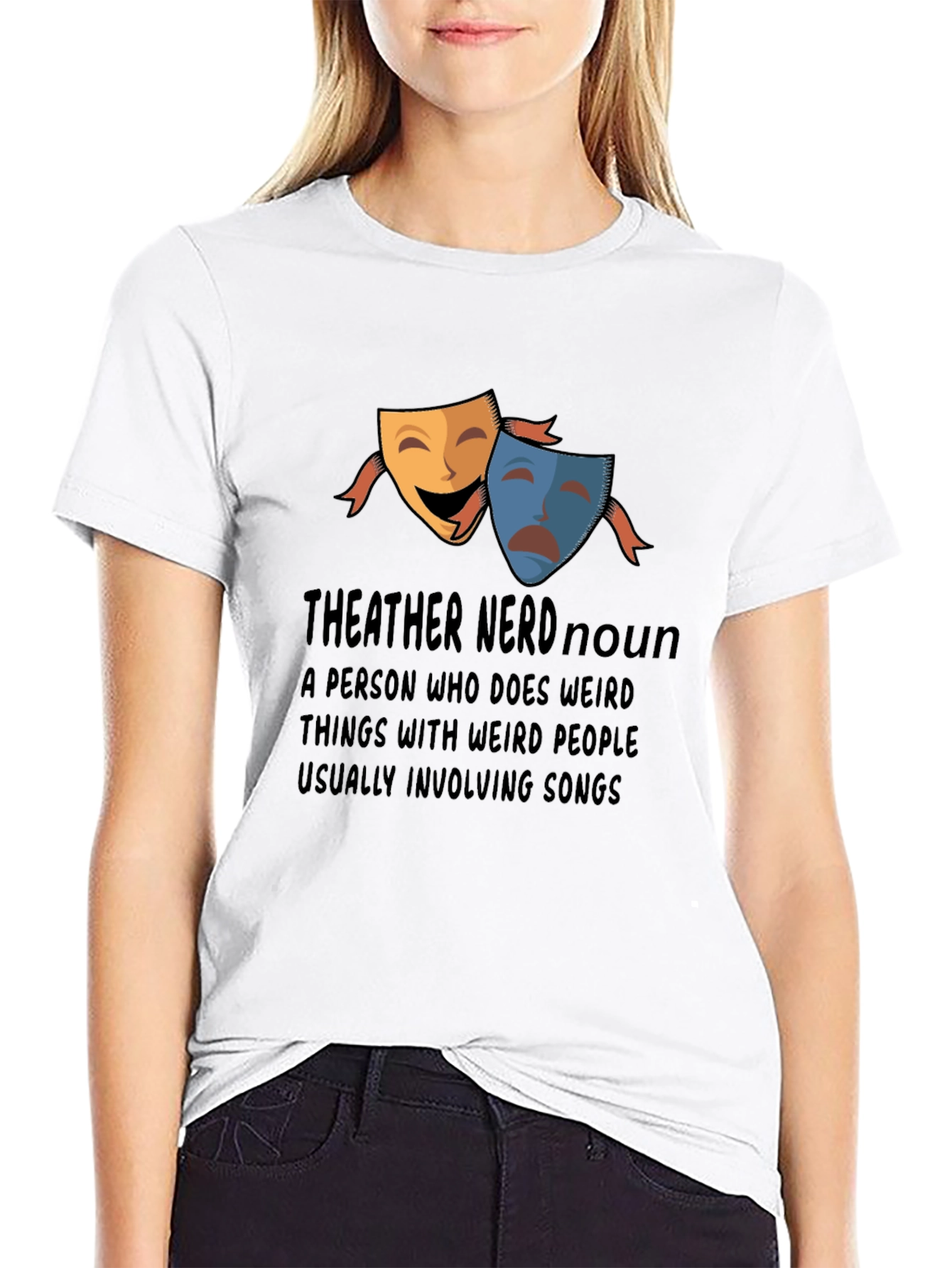 Theater Nerd Graphic Tee - Black Cotton T-Shirt