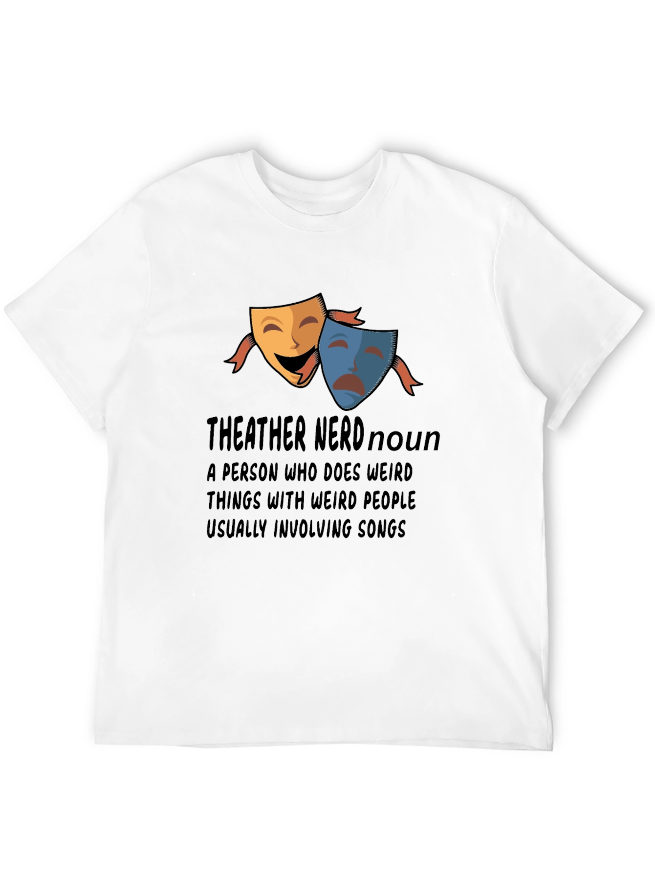 Theater Nerd Graphic Tee - Black Cotton T-Shirt