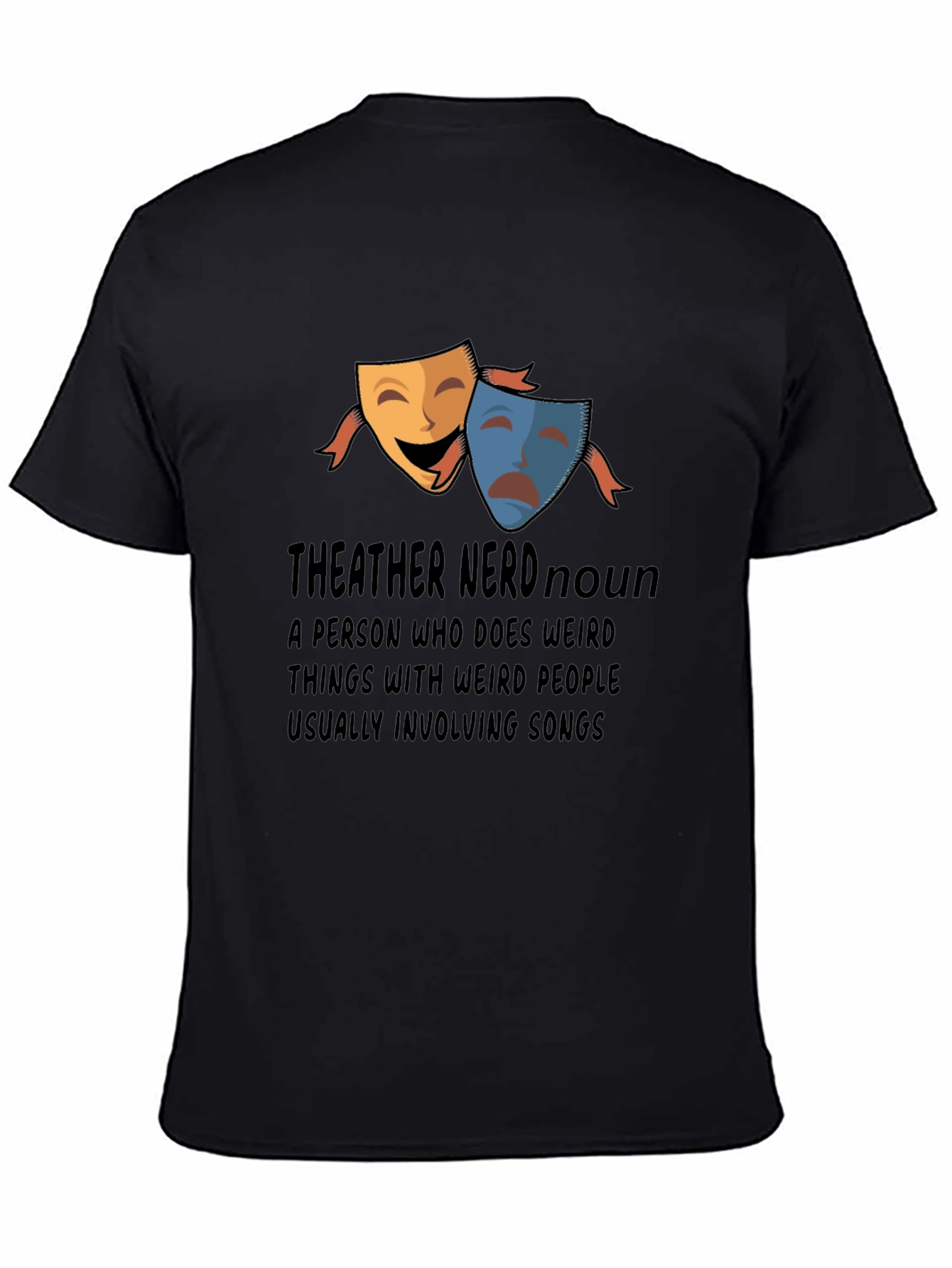 Theater Nerd Graphic Tee - Black Cotton T-Shirt