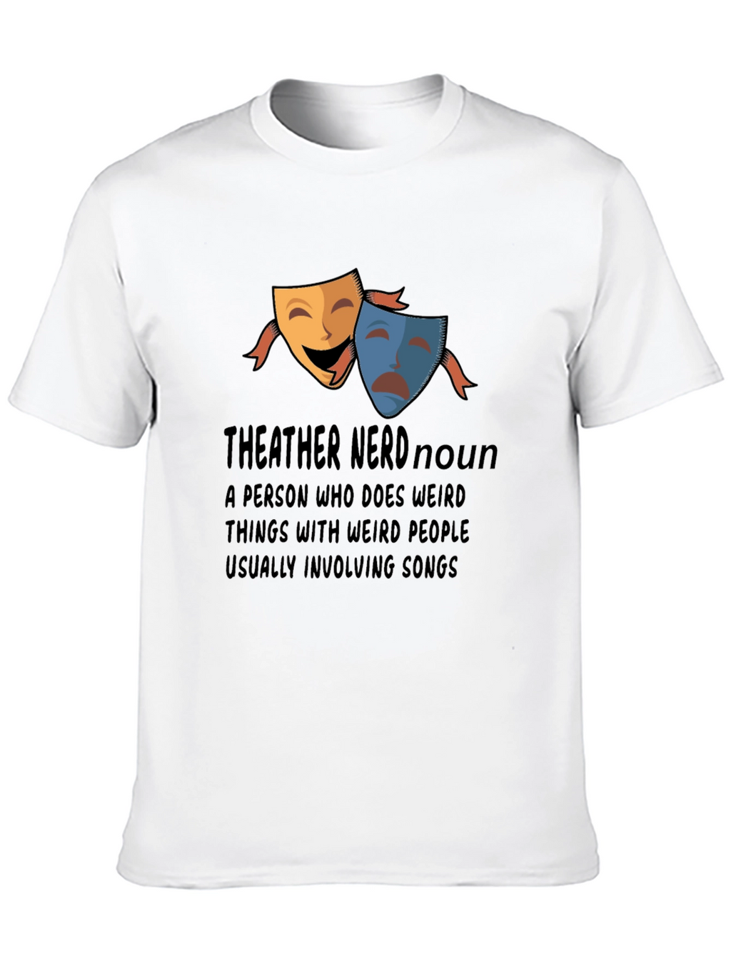 Theater Nerd Graphic Tee - Black Cotton T-Shirt