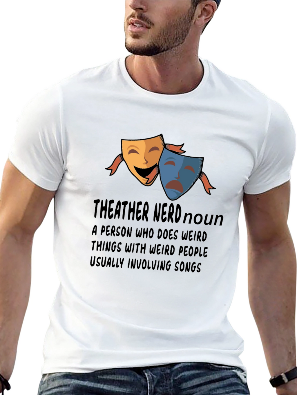Theater Nerd Graphic Tee - Black Cotton T-Shirt