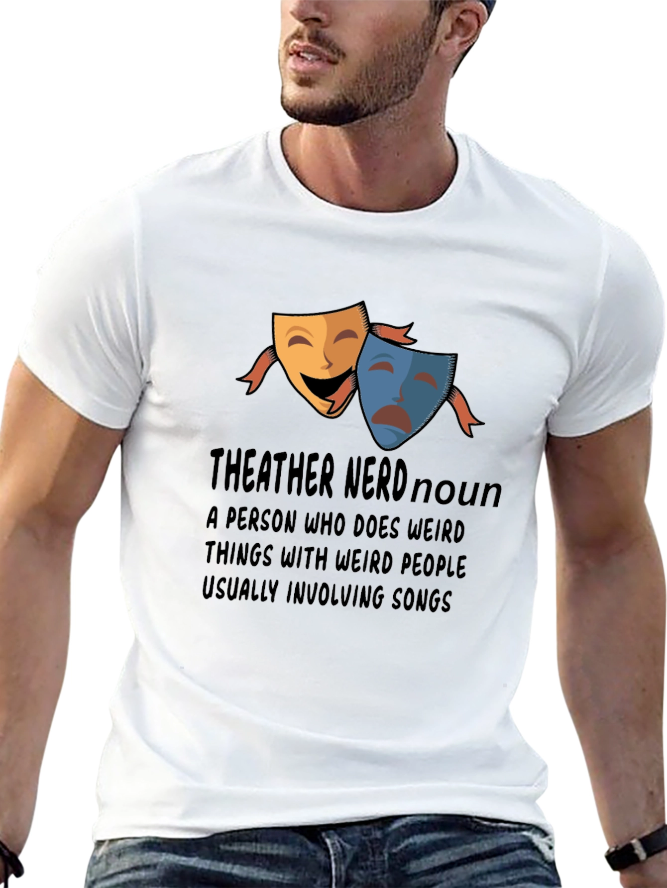 Theater Nerd Graphic Tee - Black Cotton T-Shirt