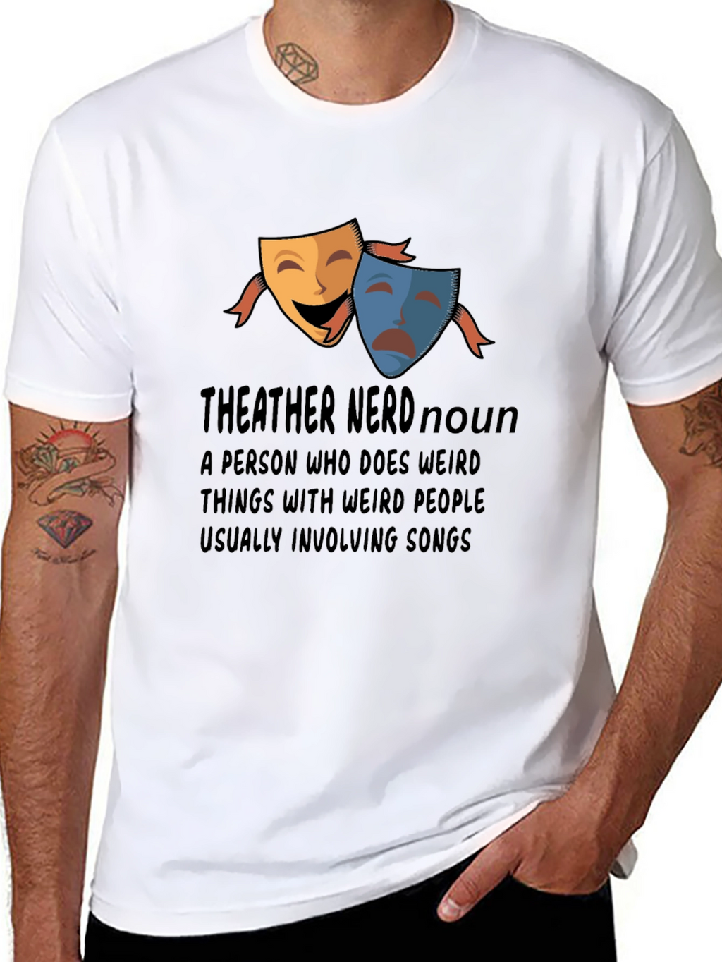 Theater Nerd Graphic Tee - Black Cotton T-Shirt