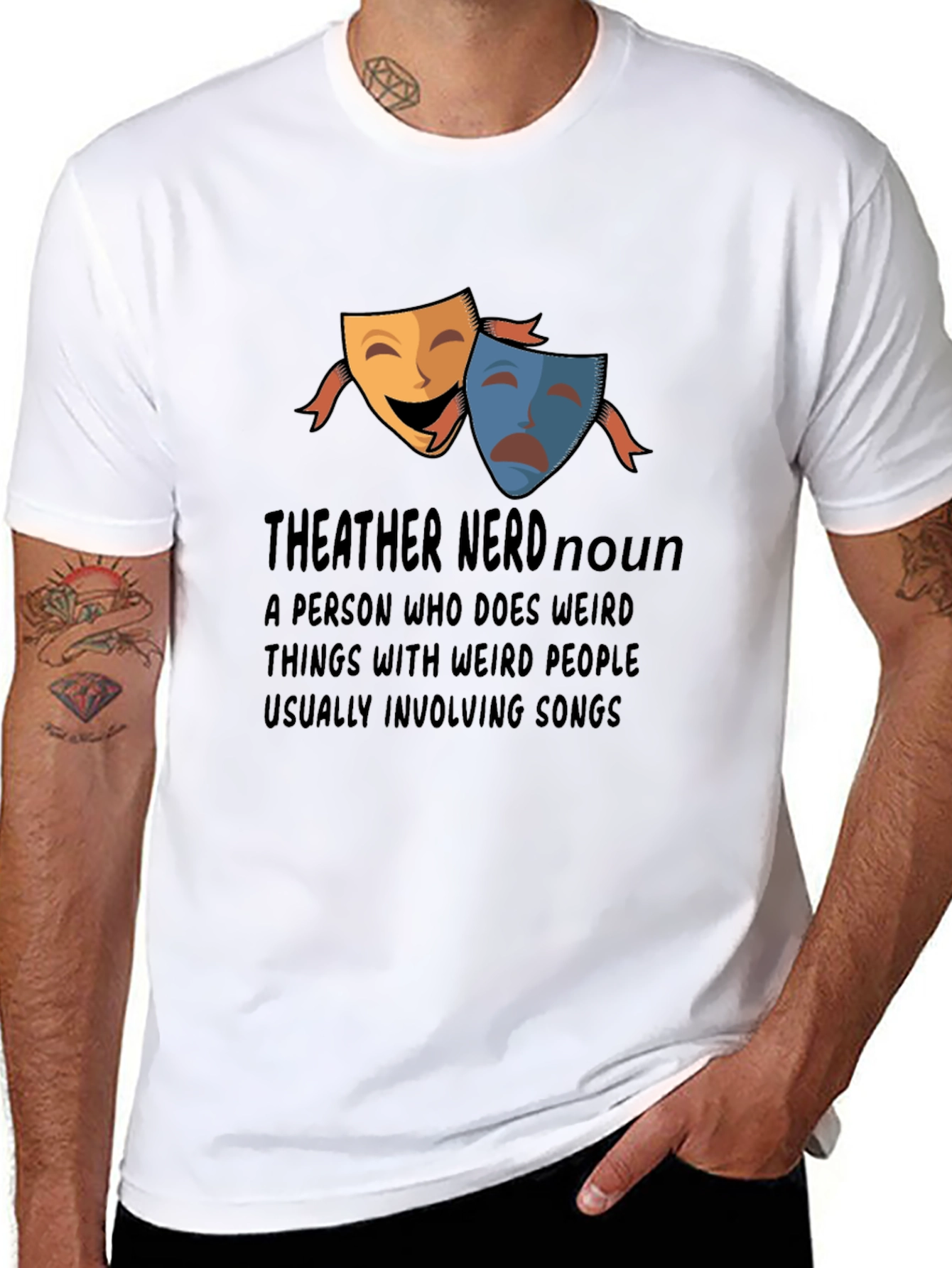 Theater Nerd Graphic Tee - Black Cotton T-Shirt