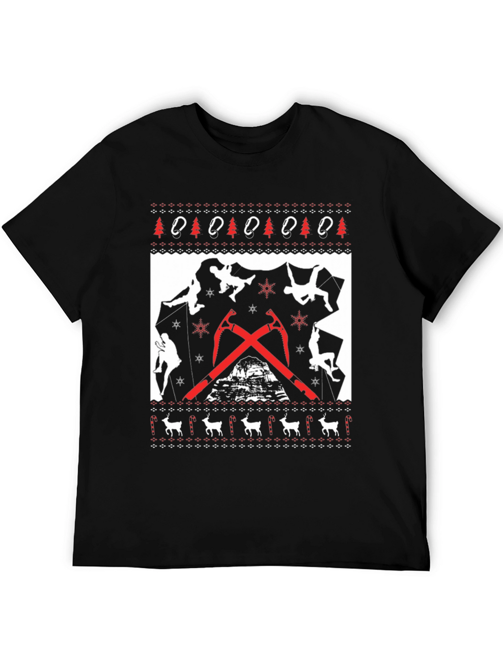 Climbing Christmas Sweater T-Shirt