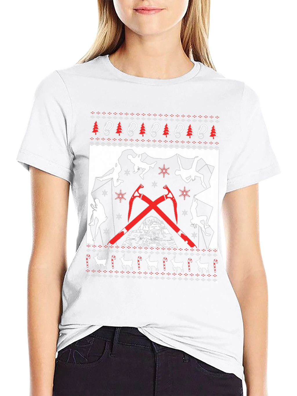 Climbing Christmas Sweater T-Shirt