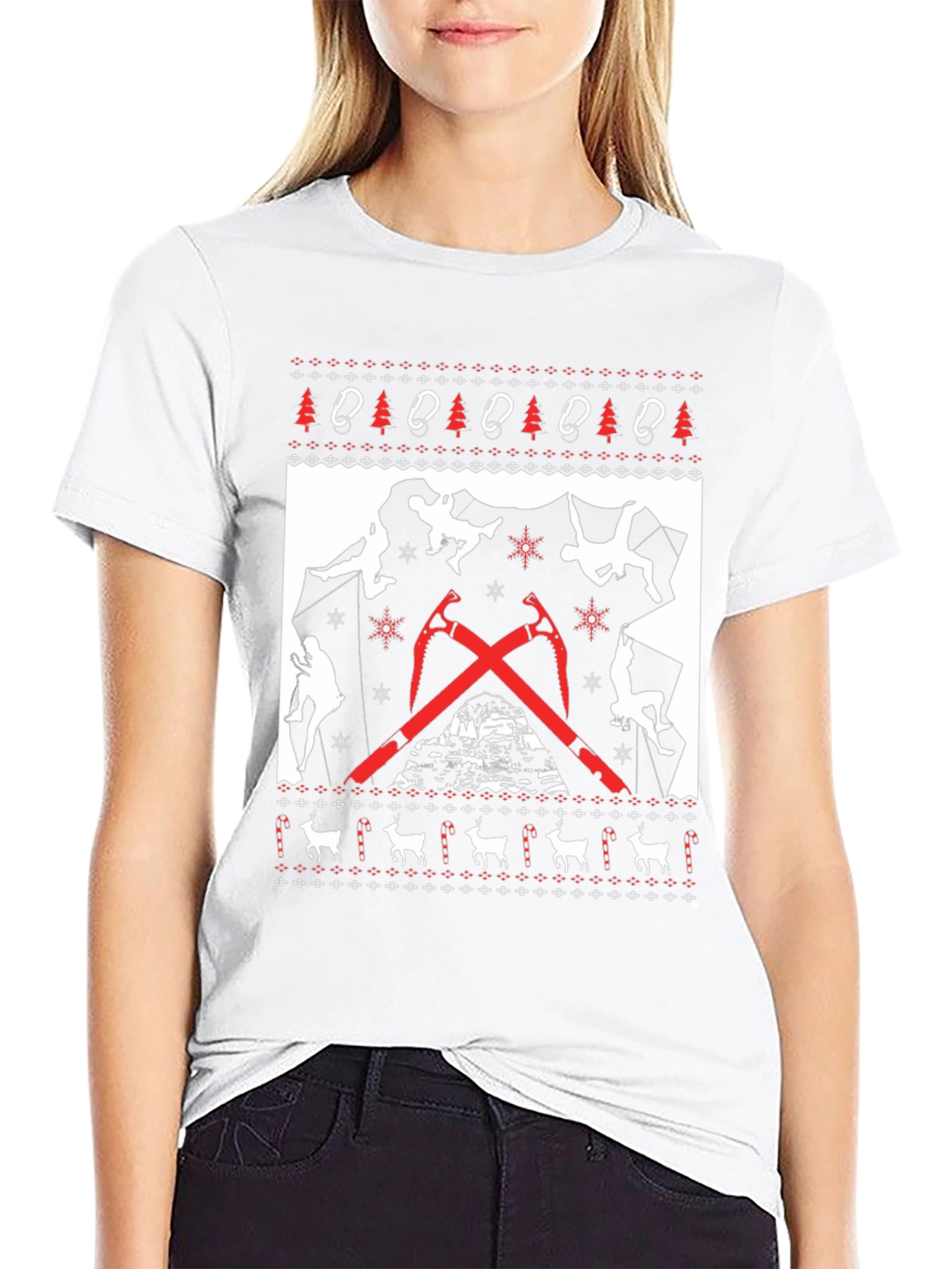 Climbing Christmas Sweater T-Shirt