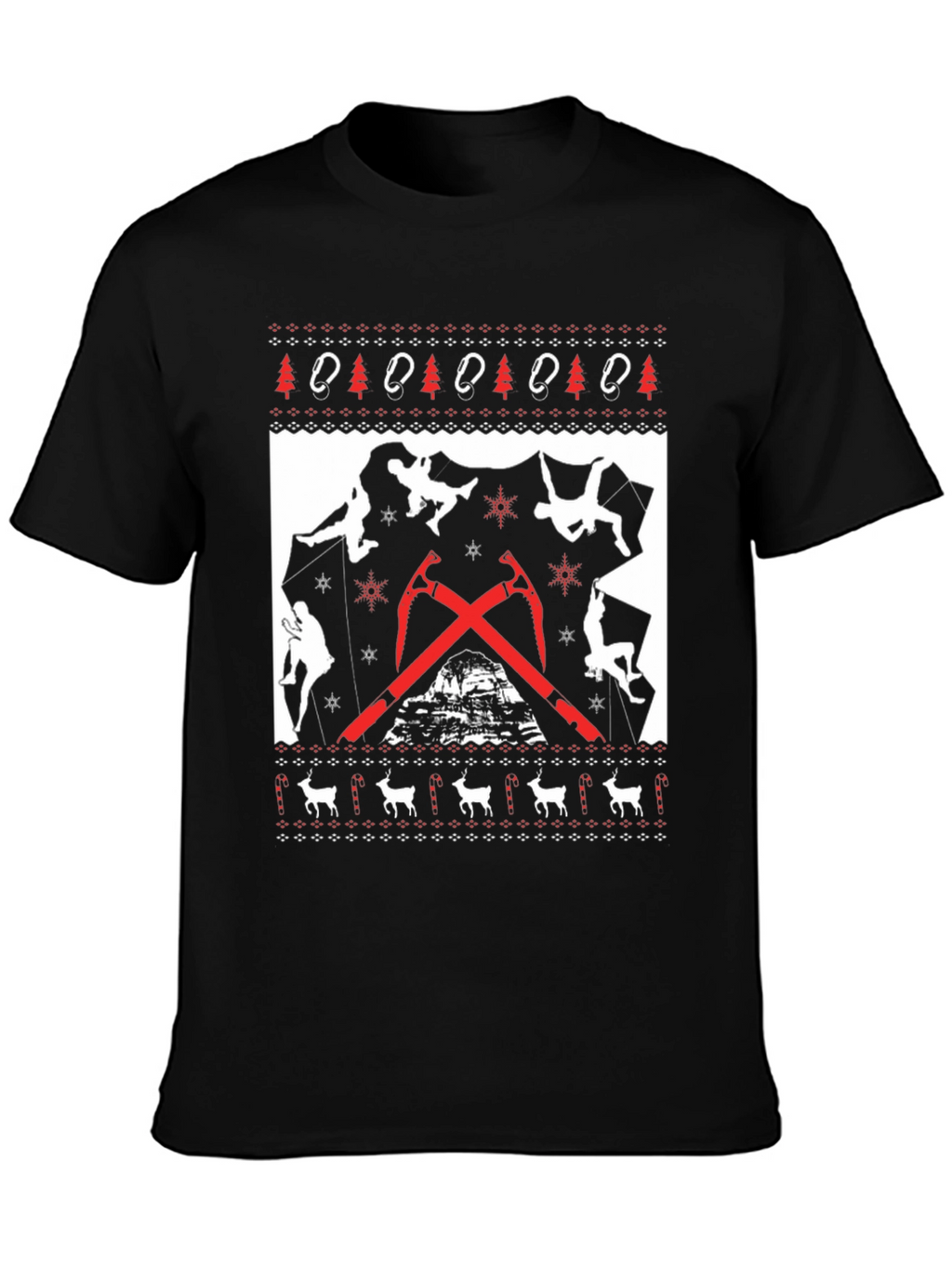Climbing Christmas Sweater T-Shirt