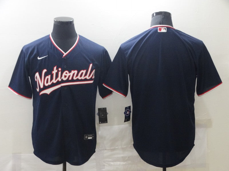 Men's Washington Nationals Navy Alternate Replica Blank Jerseys