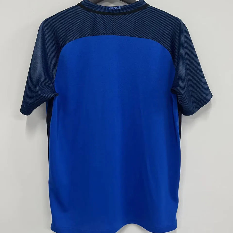 2016 France Home Retro Soccer Jersey Back