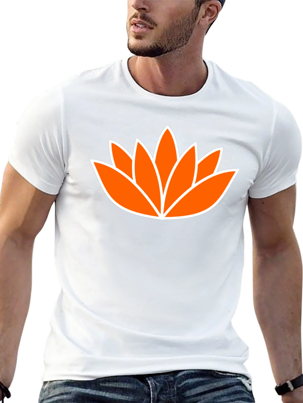Lotus Flower Graphic Tee - Mens Black T-Shirt