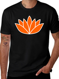 Lotus Flower Graphic Tee - Mens Black T-Shirt