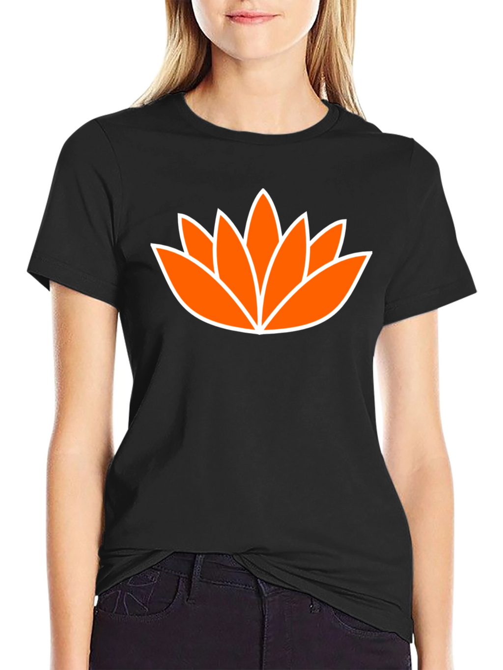 Lotus Flower Graphic Tee - Mens Black T-Shirt
