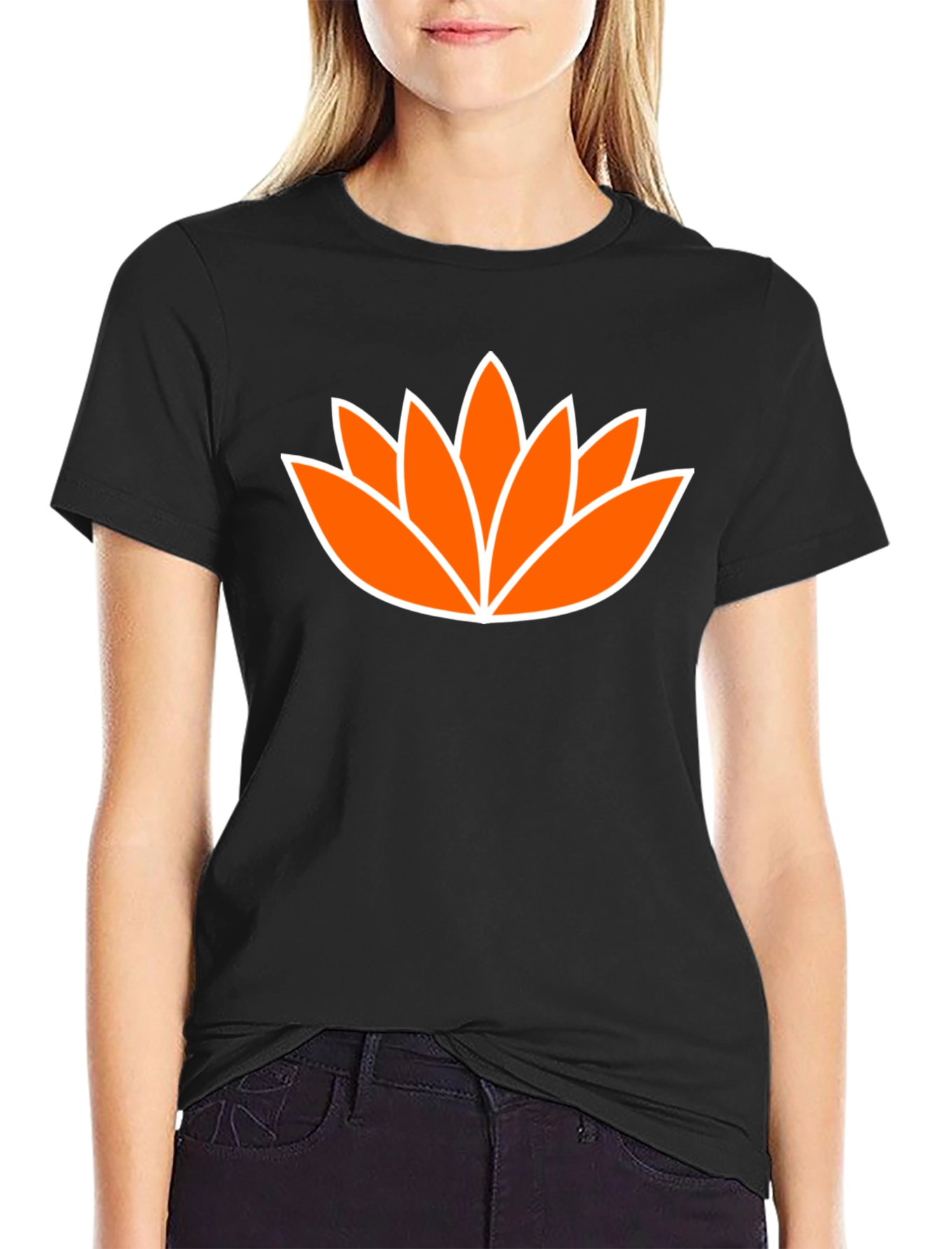 Lotus Flower Graphic Tee - Mens Black T-Shirt