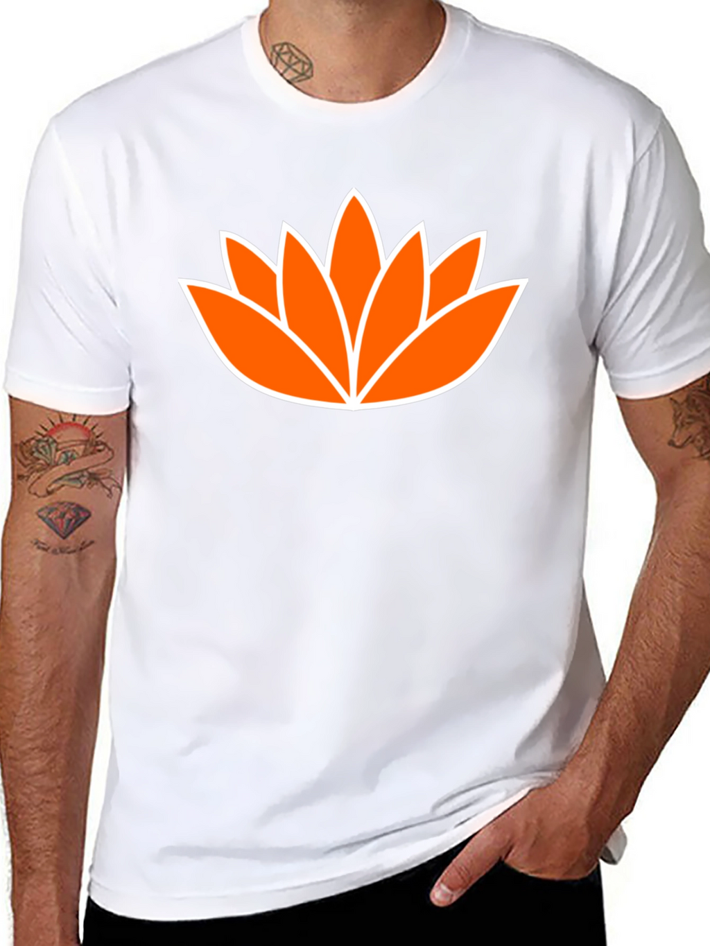 Lotus Flower Graphic Tee - Mens Black T-Shirt