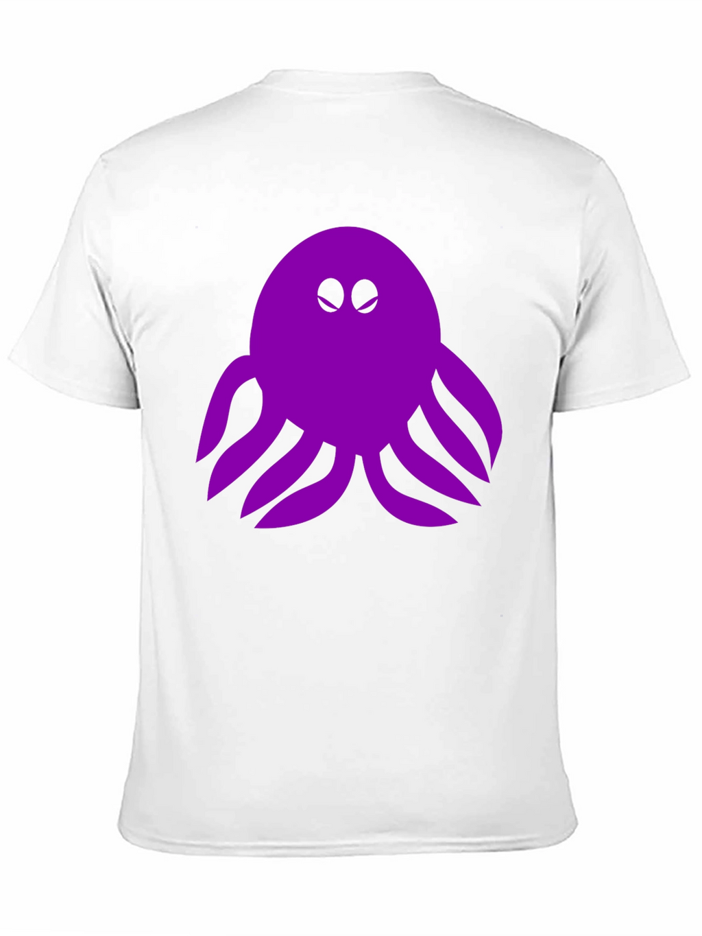 Purple Octopus Graphic Tee - Black Cotton Shirt