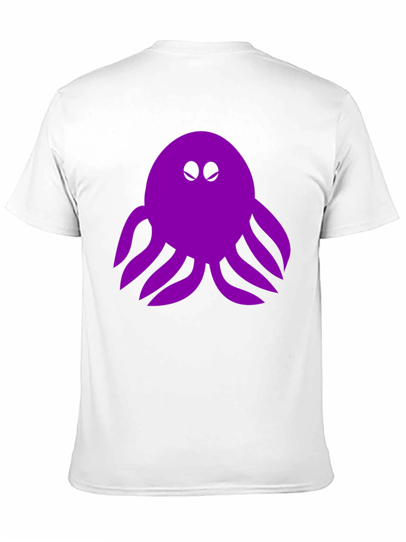 Purple Octopus Graphic Tee - Black Cotton Shirt