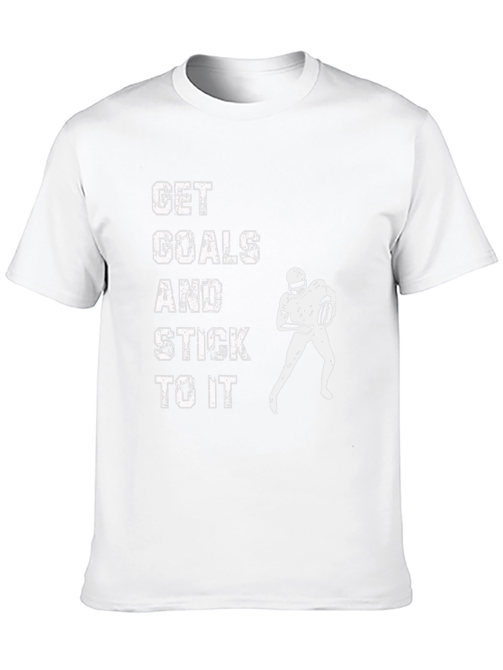 Motivational Football T-Shirt: Get Goals & Stick to It