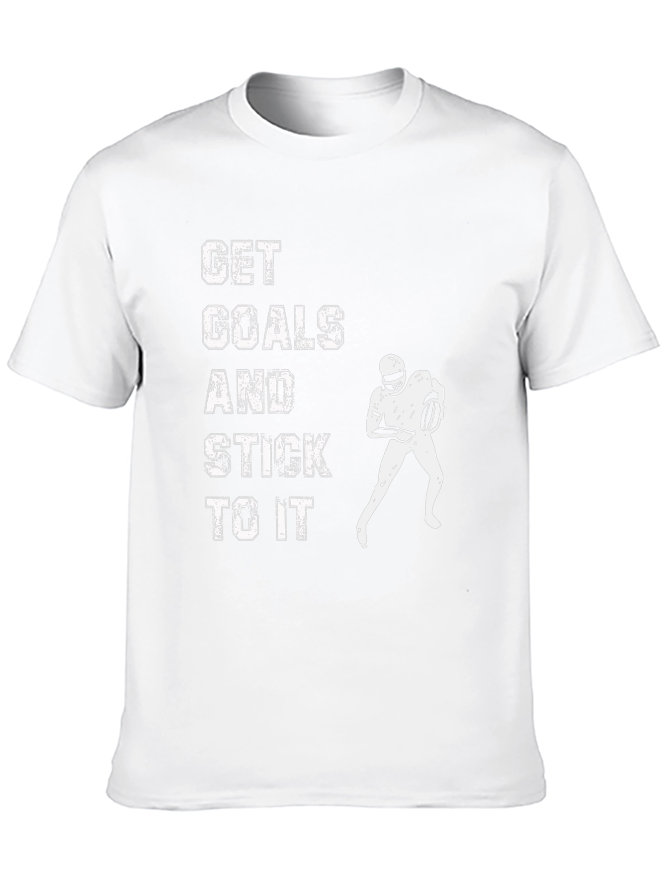 Motivational Football T-Shirt: Get Goals & Stick to It