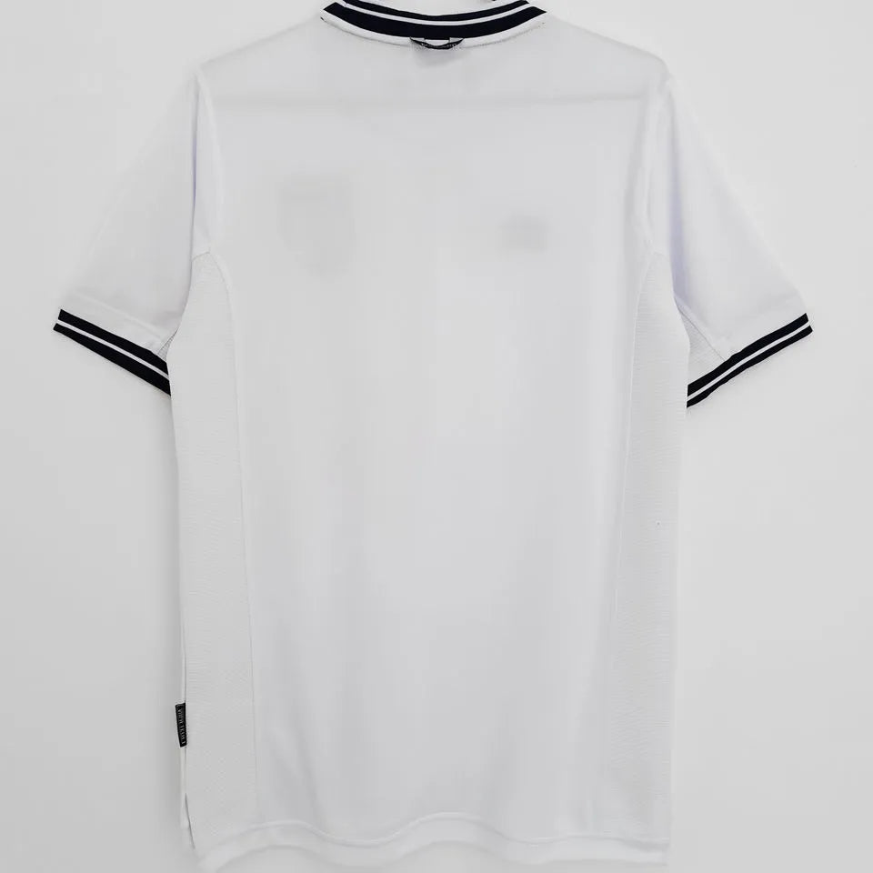 1999/2001 England Home White Retro Soccer Jersey Back