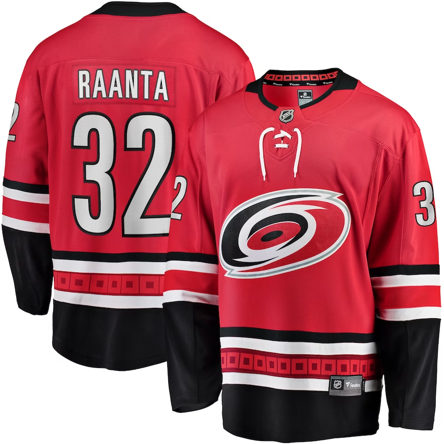 Men's Carolina Hurricanes Antti Raanta #32 Red Player Jerseys