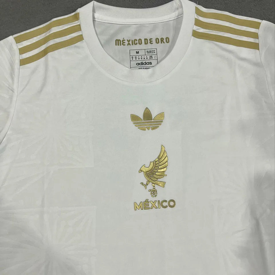 2025 Mexico White Special Edition México de Oro Women Soccer Jersey 女 Detail 1