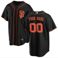 Men's San Francisco Giants Black Alternate Replica Custom Jerseys