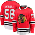 Men's Chicago Blackhawks MacKenzie Entwistle #58 Red Home Breakaway Player Jerseys