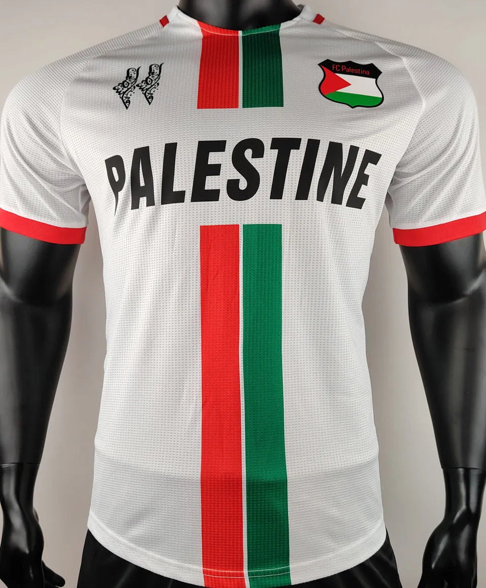 2024/25 Palestine White Player Version Soccer Jersey 英文版 Front