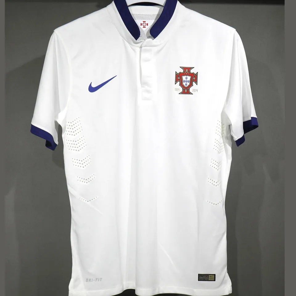 2014 Portugal Away White Retro Player Version Soccer Jersey 球员版 Back