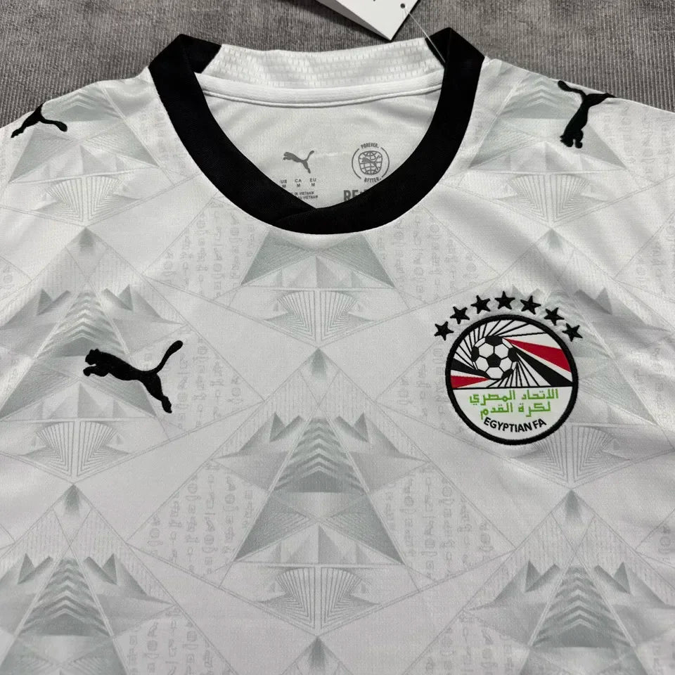 2026/27 Egypt Away White Fans Soccer Jersey Detail 1