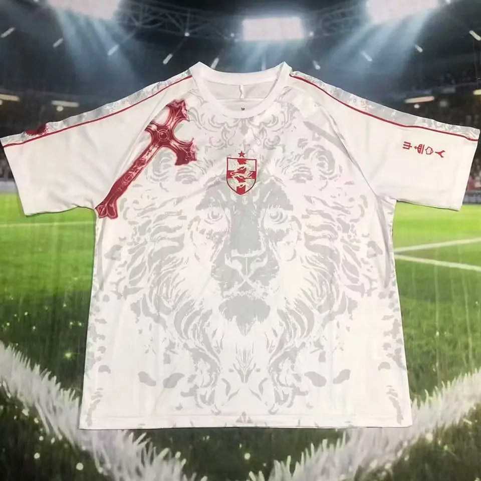 becks #7 England White Special Edition Retro Style Fans Jersey Back