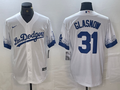 Men's Los Angeles Dodgers Tyler Glasnow #31 White Game Jerseys