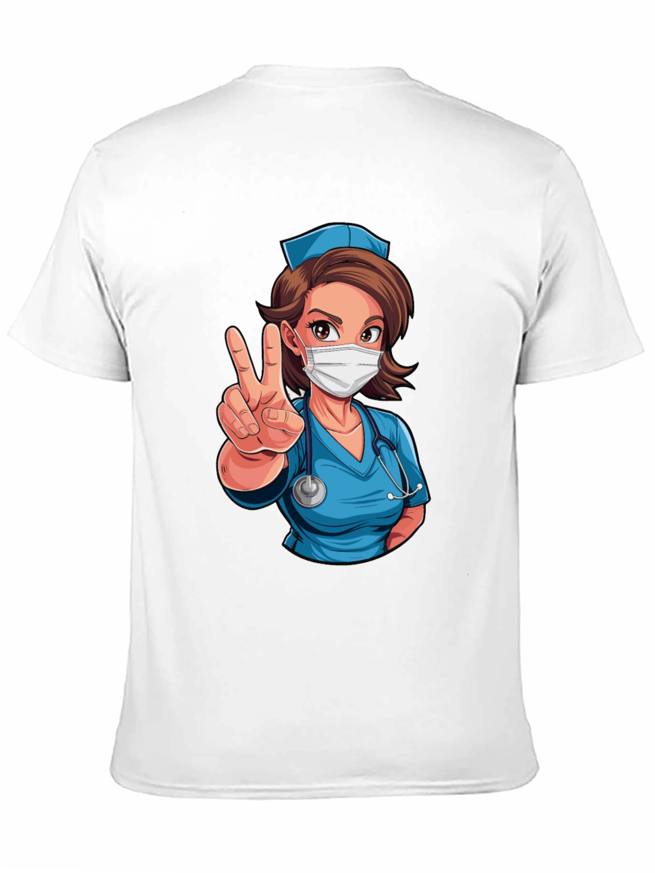 Nurse Cartoon Graphic T-Shirt