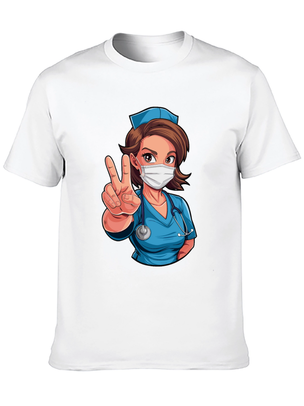 Nurse Cartoon Graphic T-Shirt