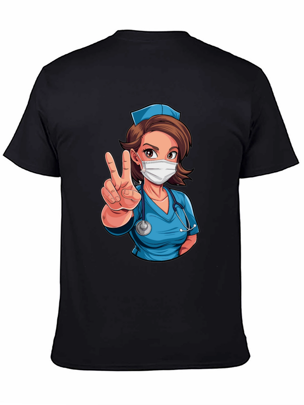 Nurse Cartoon Graphic T-Shirt