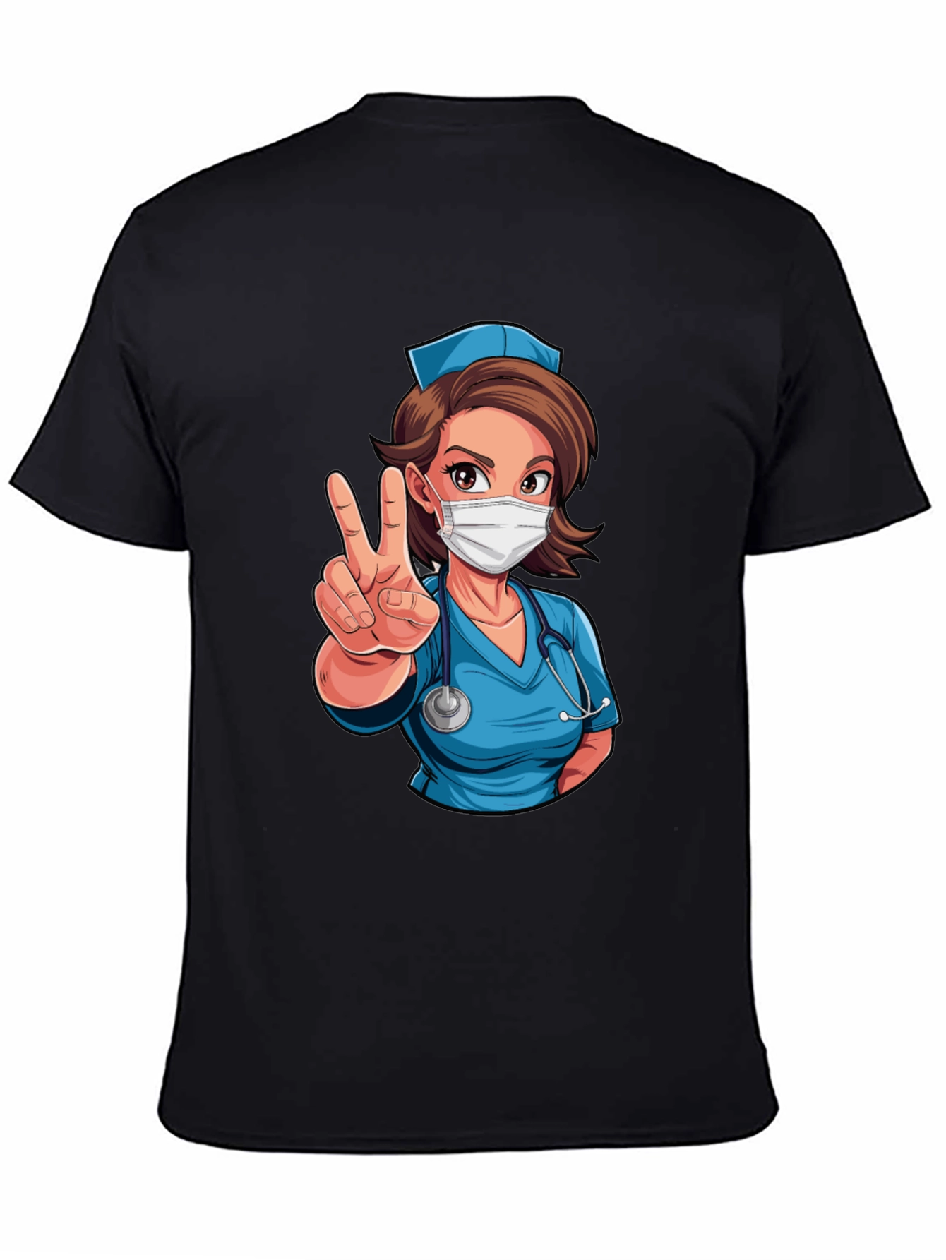 Nurse Cartoon Graphic T-Shirt