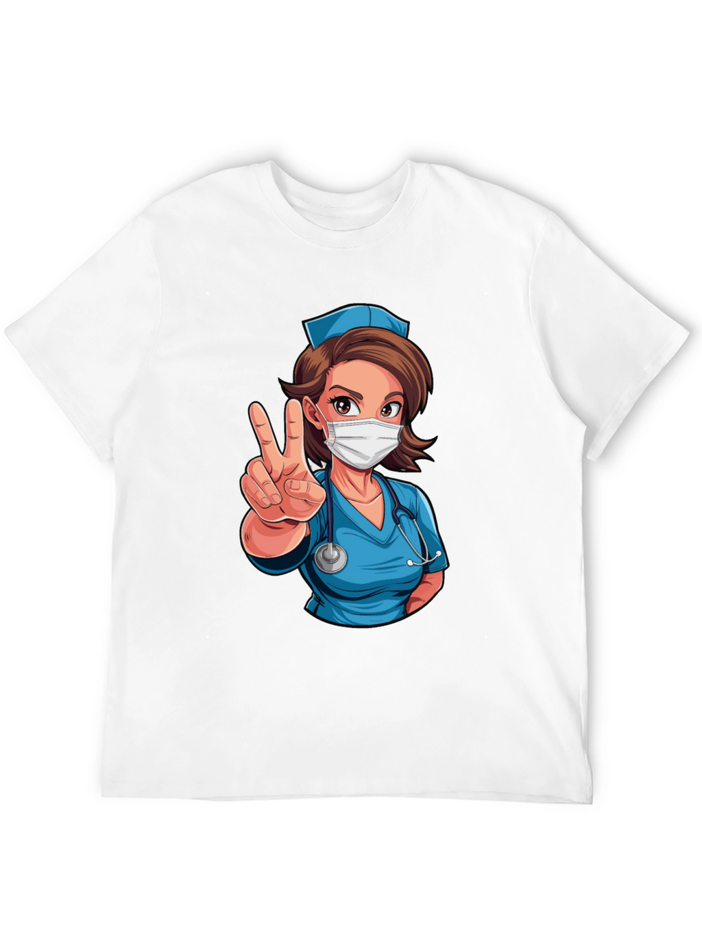 Nurse Cartoon Graphic T-Shirt