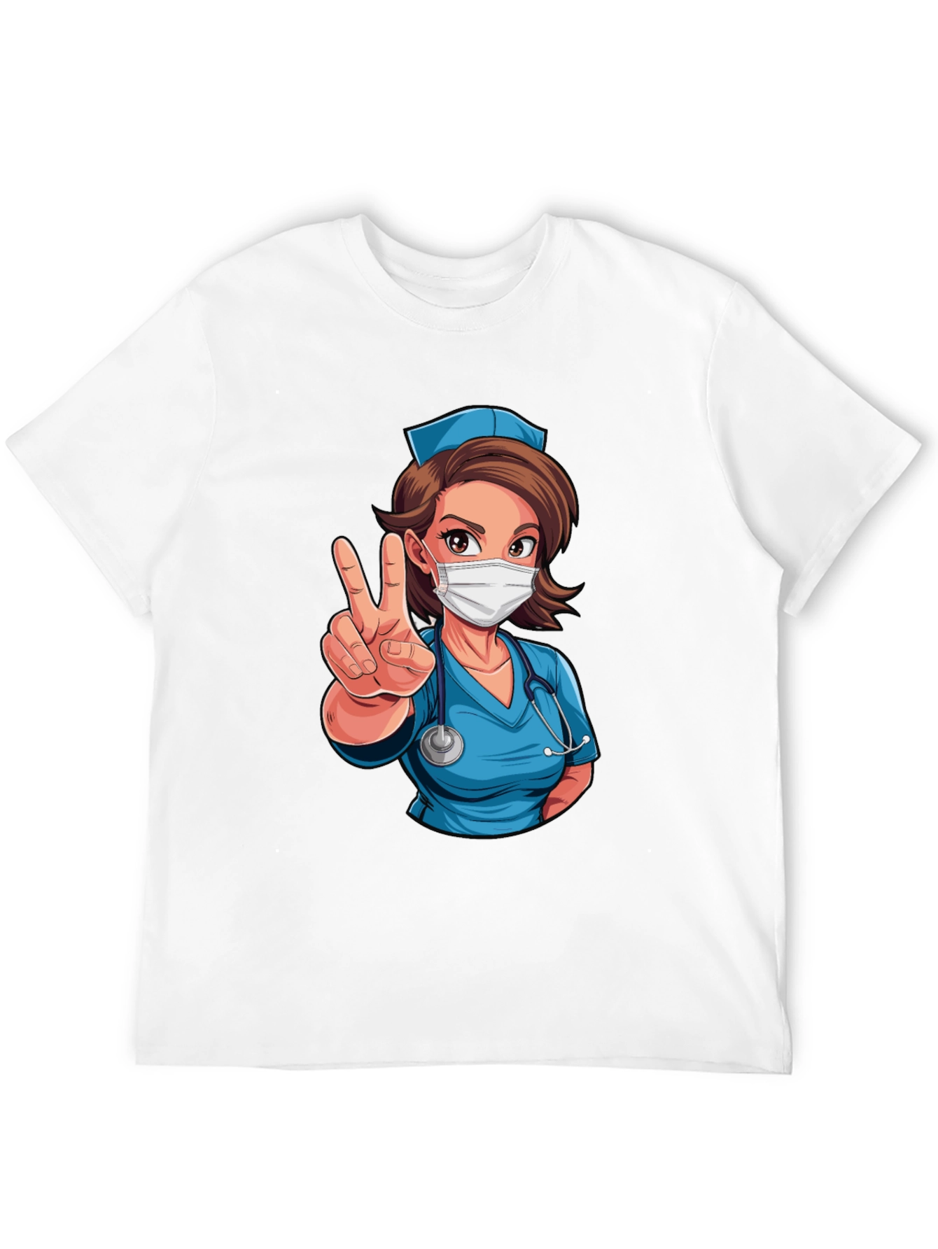 Nurse Cartoon Graphic T-Shirt