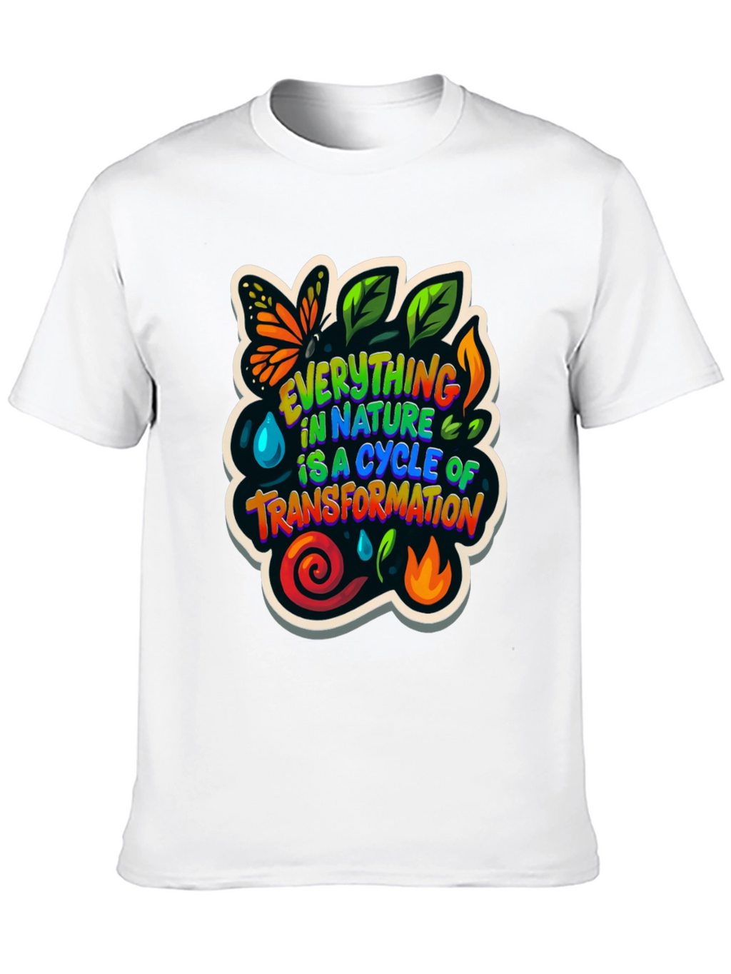Nature Cycle Transformation Graphic T-Shirt