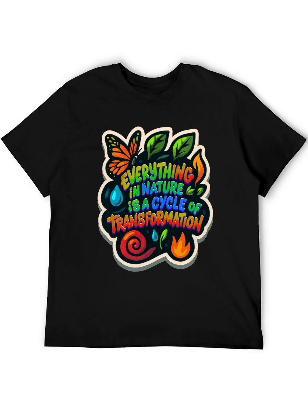Nature Cycle Transformation Graphic T-Shirt