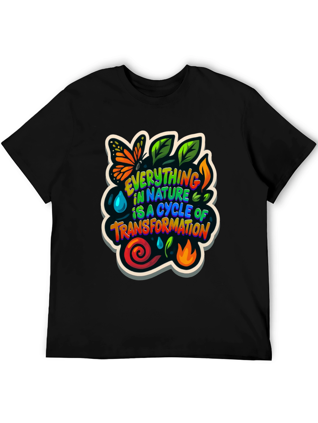 Nature Cycle Transformation Graphic T-Shirt