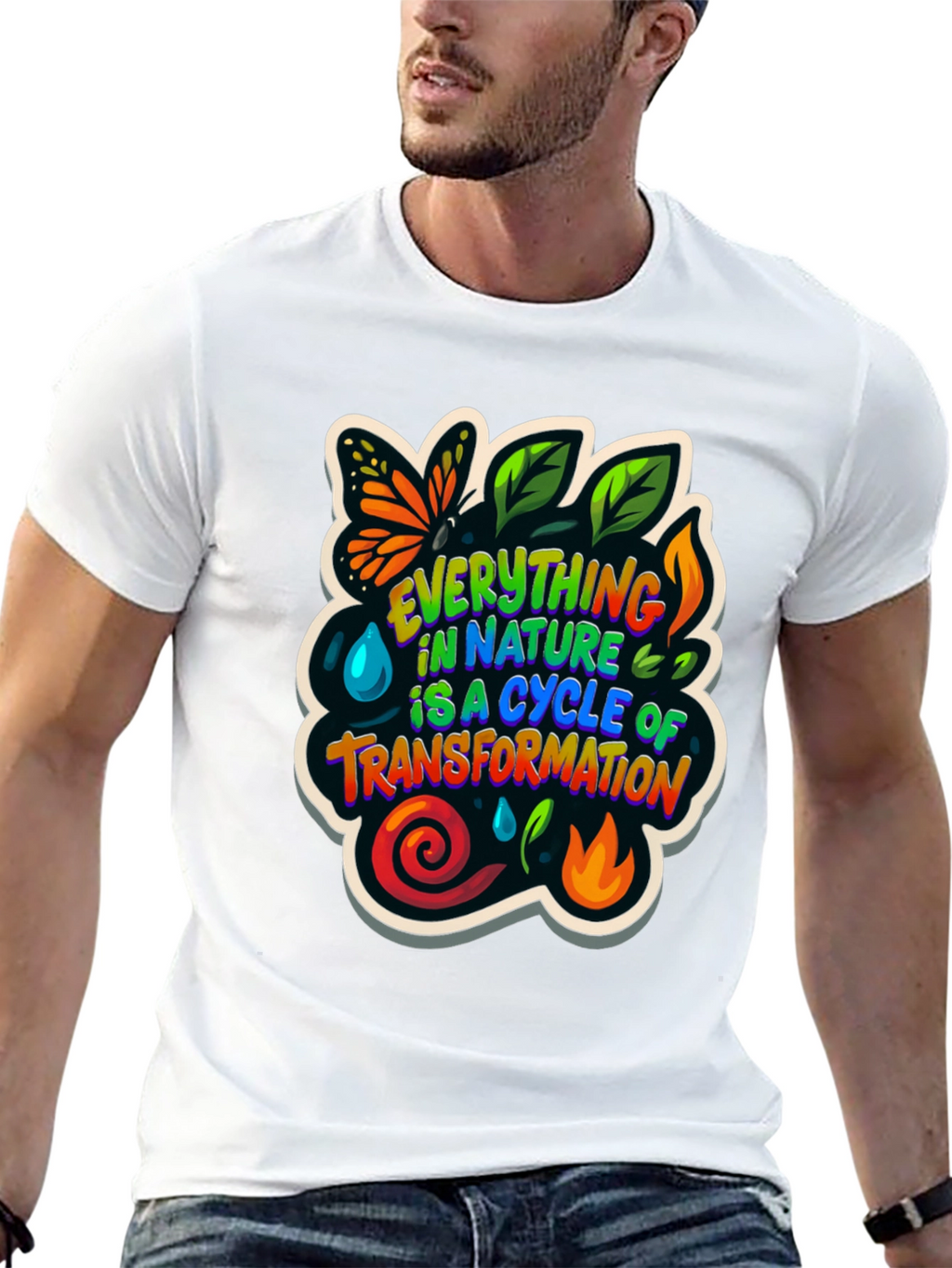 Nature Cycle Transformation Graphic T-Shirt