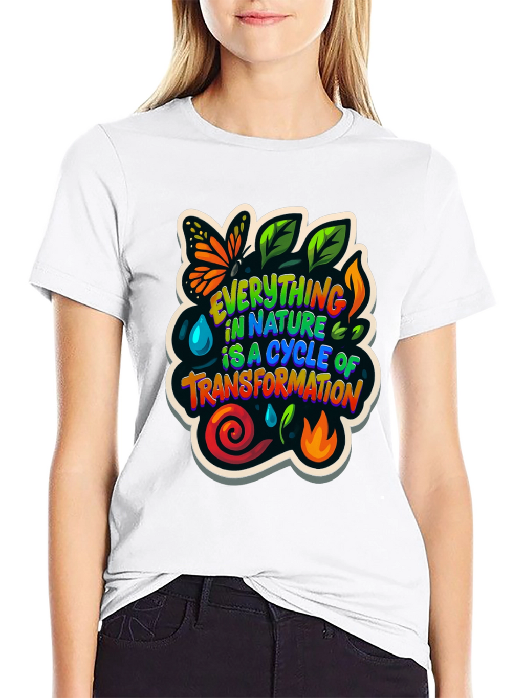 Nature Cycle Transformation Graphic T-Shirt